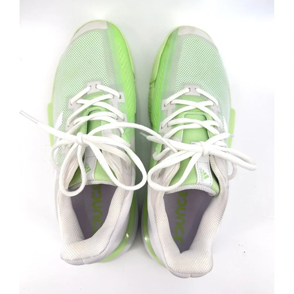 Adidas SoleCourt Bounce Tennis Pickleball Shoes Women 10 Green White Sports EUC